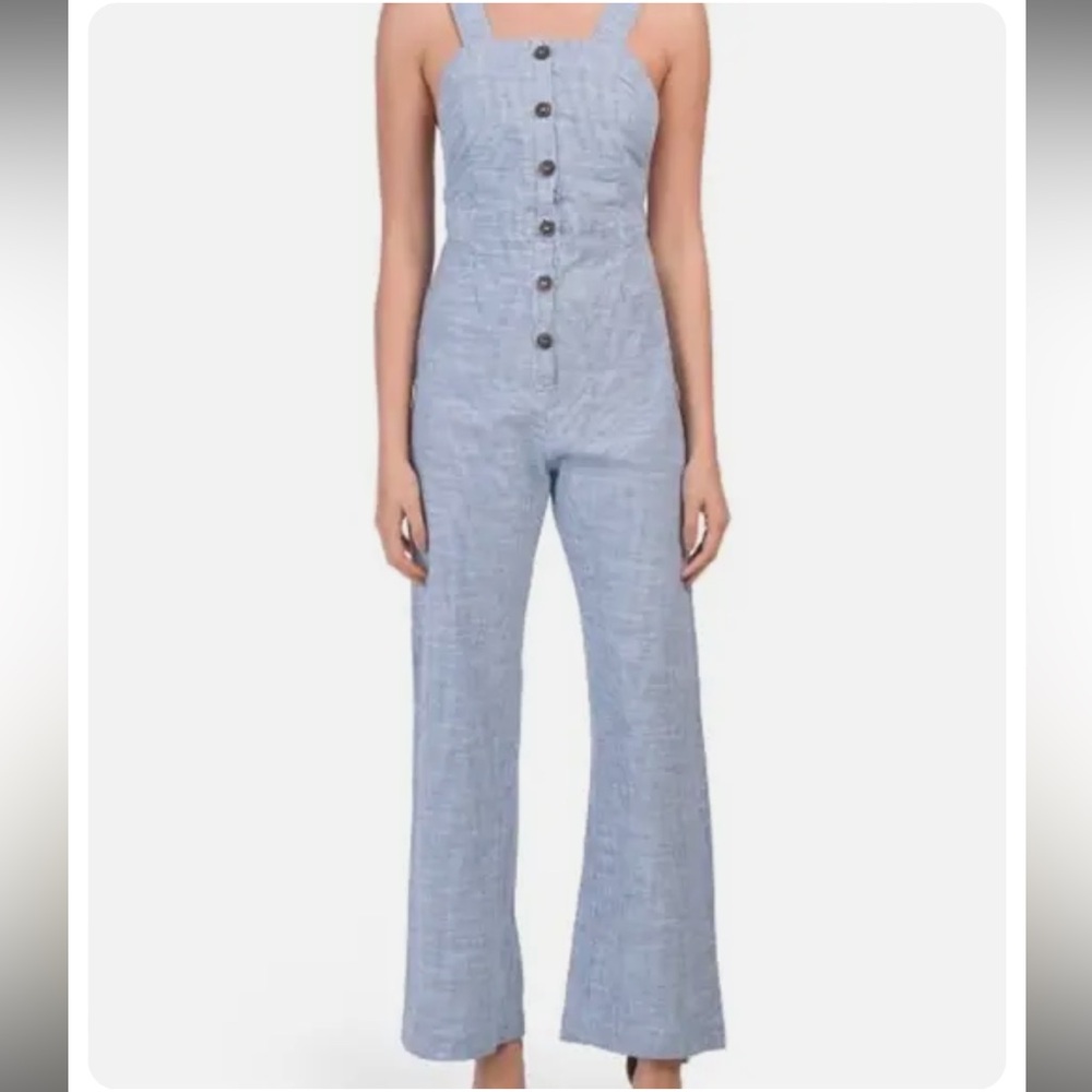 Japna Blue & White Striped Jumpsuit